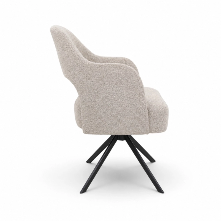LUNA COMFORT - krzesło tapicerowane bok z podłokietnikami