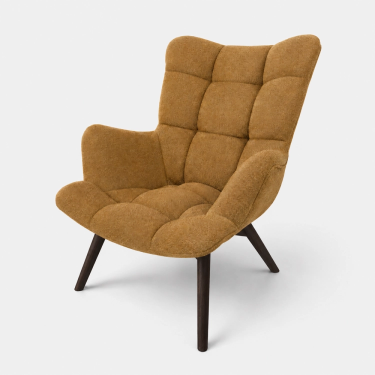 COSY - fotel do salonu w tkaninie MALOY nogi wenge
