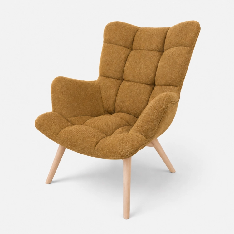 COSY - fotel do salonu w tkaninie MALOY nogi naturalne