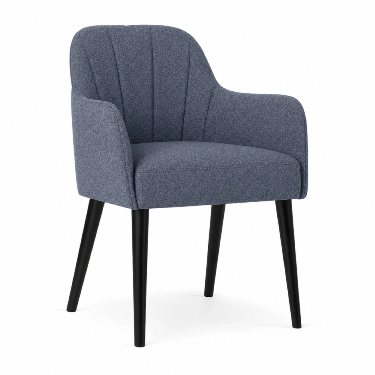 Krzesło TULIP SUPREME tapicerowane tkaniną VINCI denim