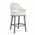 GODA PRO SUPREME - ekskluzywny hoker do wyspy 100cm tapicerowany drewniane nogi szare nowe-meble.pl