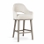 GODA PRO SUPREME - ekskluzywny hoker do wyspy 100cm tapicerowany drewniane nogi taupe nowe-meble.pl