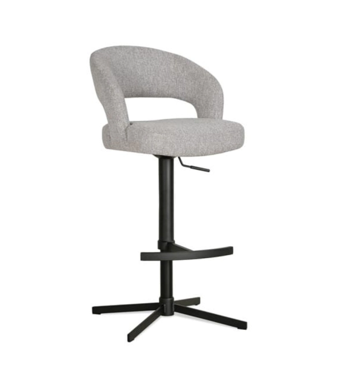 CELESTE CROSS - designerski obrotowy tapicerowany hoker z oparciem klasa premium
