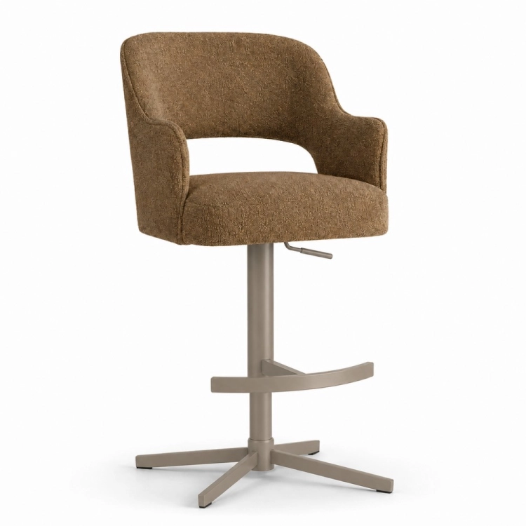 MERCY SUPREME CROSS - obrotowy tapicerowany hoker klasy premium w noga taupe