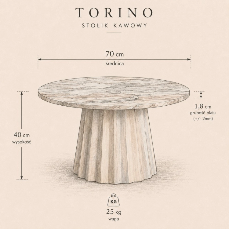 torino-stolik-kawowy-marmur-drewno-mango-szkic wymiarowy