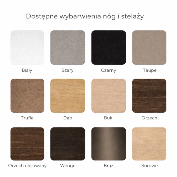 Możliwe kolory wybarwienia drewna