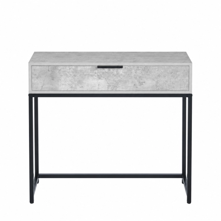 FRONT Konsola STONE szary beton czarny metal widok z przodu