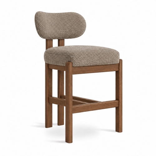 ISOLA HOLMS – hoker tapicerowany z litego drewna front skos nowe-meble.pl