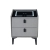 NOX SMART GREY velvet Davis Riviera 91 czarne metalowe nogi