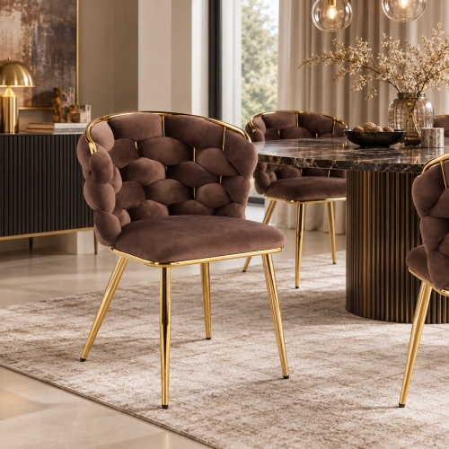 Krzesło BELLE GOLD do eleganckiej jadalni nowe-meble.pl
