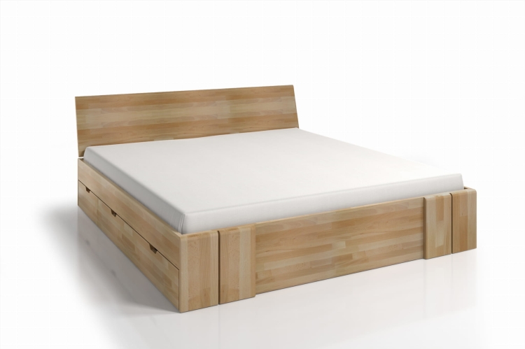 Łóżko bukowe Vestre MAXI DR z szufladami 120x220 cm wysokie kolor naturalny nowe-meble.pl Łódź 3.jpg
