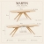 Stół MARTIN 180–230 × 90 cm dąb bielony szkic wymiarowy – nowe-meble.pl
