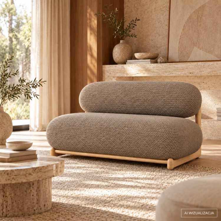 Ławka BAOBAB HOLMS we wnętrzu organic modern nowe-meble.pl