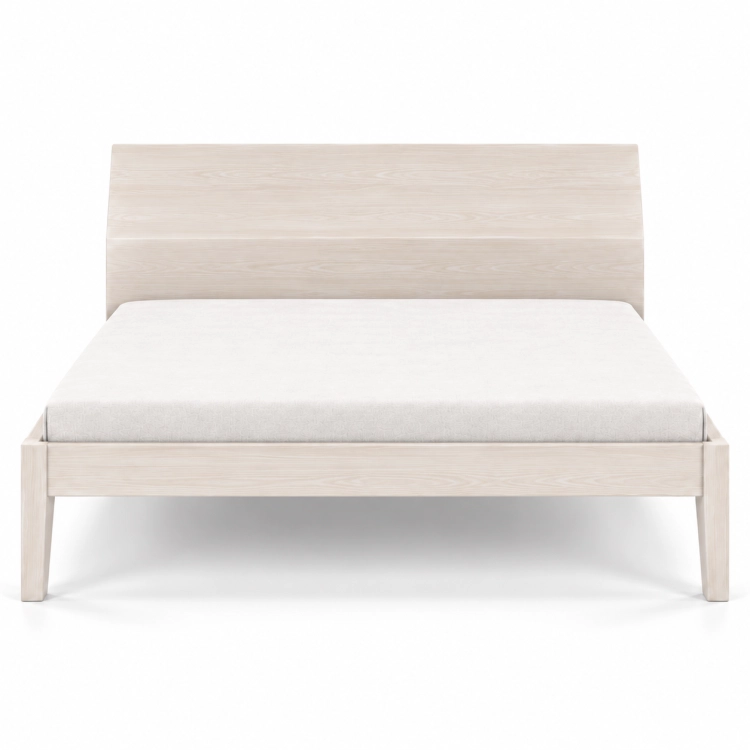 Łóżko AGAVA sosnowe bielone 180x200 cm widok frontalny nowe-meble.pl