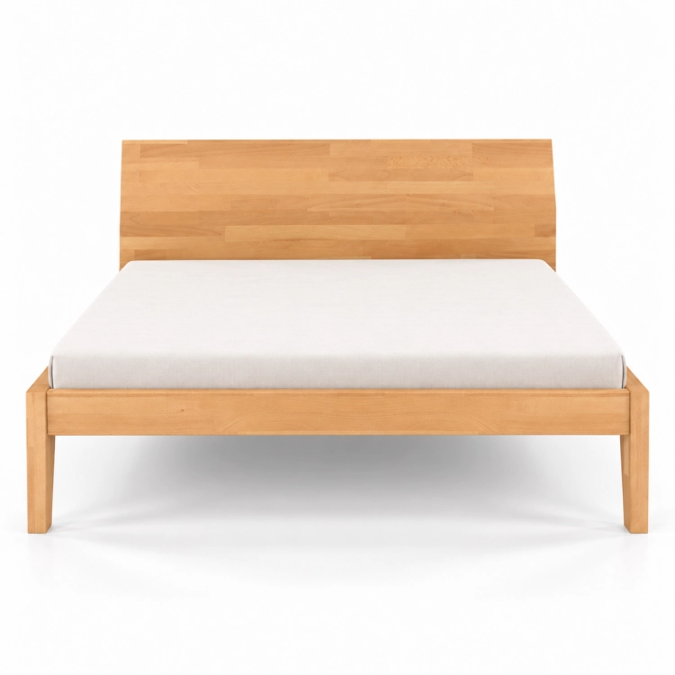 Łóżko AGAVA bukowe naturalne 160x200 cm widok frontalny nowe-meble.pl