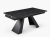 Stół MONTARO BLACK 160–240 cm blat ze spieku czarny marmur geometryczna metalowa podstawa – nowe-meble.pl