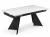 Stół MONTARO BLACK 160–240 cm blat ze spieku czarny marmur geometryczna metalowa podstawa – nowe-meble.pl