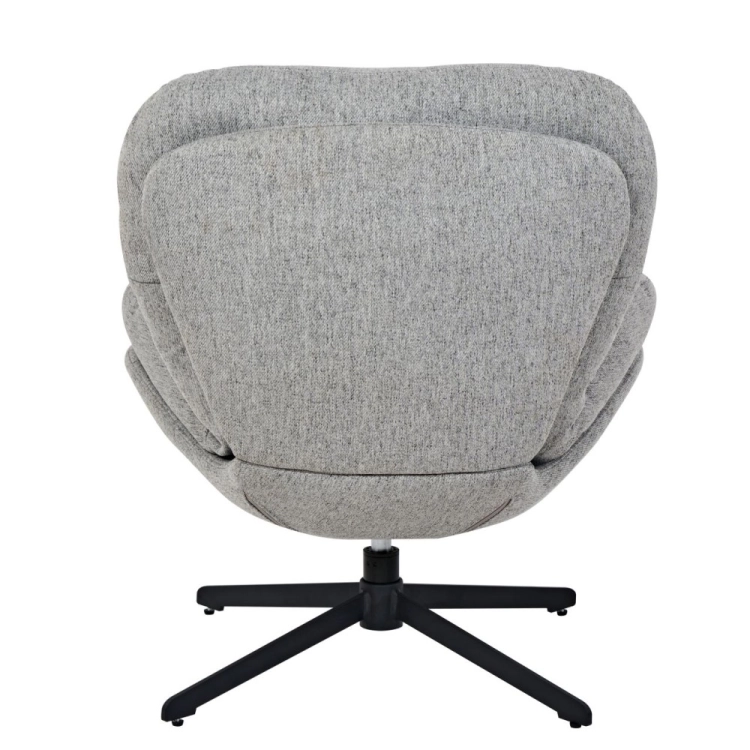 Fotel MILTON – szary fotel obrotowy widok z tyłu nowe-meble.pl