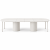 Stół PRESTON OVAL PREMIUM biały rozłożony 300 × 110 cm – dwie wkładki po 50 cm, ryflowane podstawy – nowe-meble.pl
