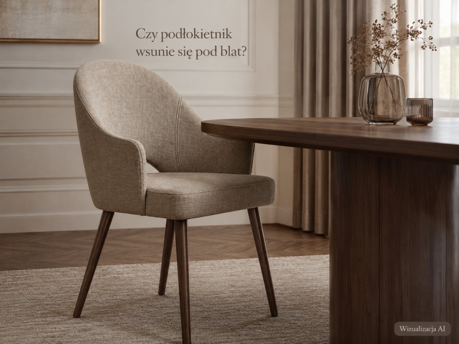 Krzesła z podłokietnikami w eleganckiej jadalni – wygodne krzesła do stołu